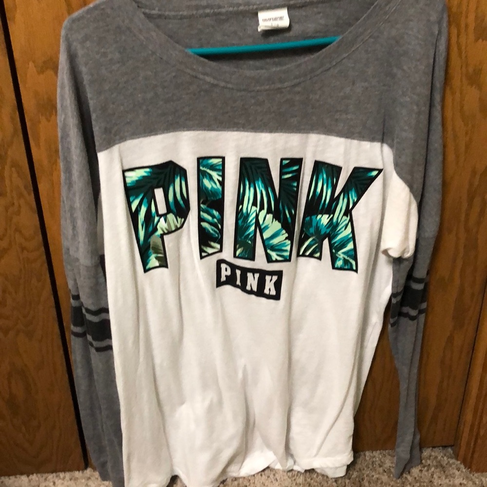 pink long sleeve w/ open back